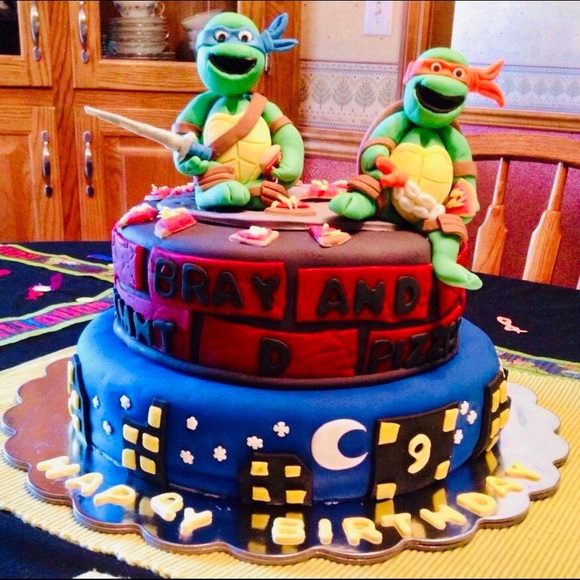 Ninja Turtle Fabric Handmade Banner - Picture 9 of 9